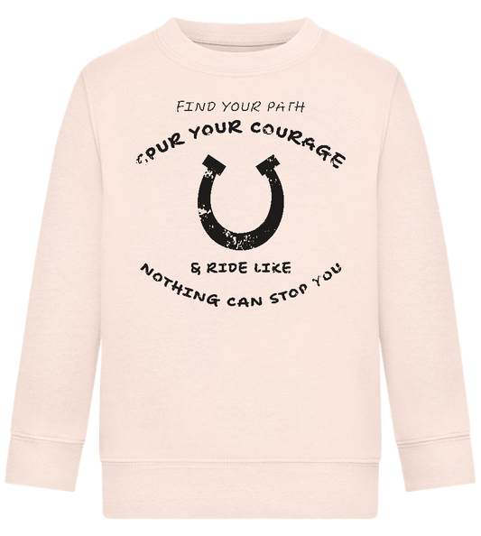 Spur Your Courage Design - Comfort Kids Sweater_LIGHT PEACH ROSE_front