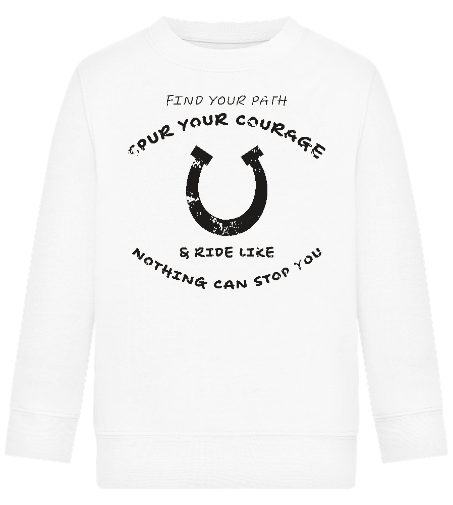 Spur Your Courage Design - Comfort Kids Sweater_WHITE_front