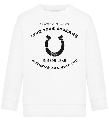 Spur Your Courage Design - Comfort Kids Sweater_WHITE_front