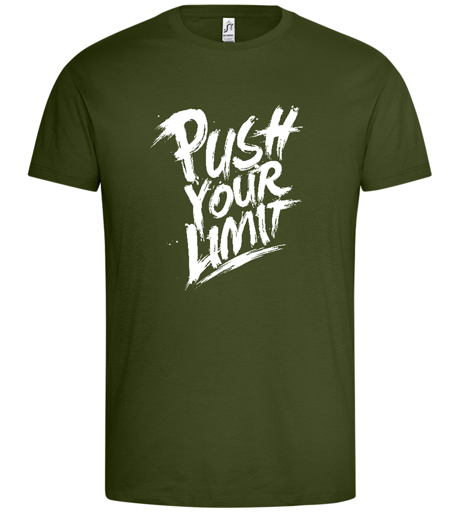 Push Your Limit Design - Premium men's t-shirt_DARK KHAKI_front