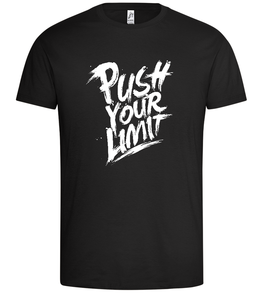 Push Your Limit Design - Premium men's t-shirt_DEEP BLACK_front