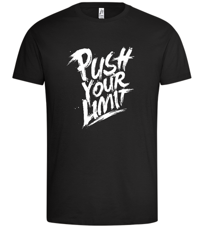 Push Your Limit Design - Premium men's t-shirt_DEEP BLACK_front