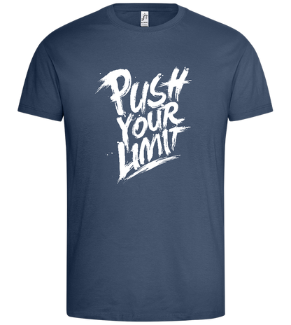 Push Your Limit Design - Premium men's t-shirt_DENIM_front