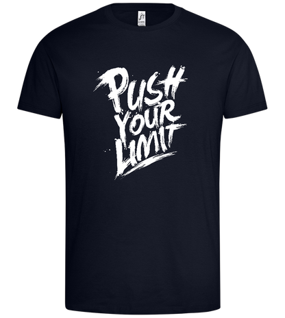 Push Your Limit Design - Premium men's t-shirt_FRENCH NAVY_front