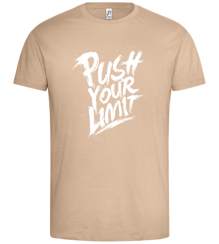 Push Your Limit Design - Premium men's t-shirt_SAND_front