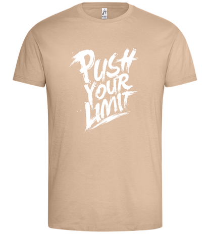 Push Your Limit Design - Premium men's t-shirt_SAND_front