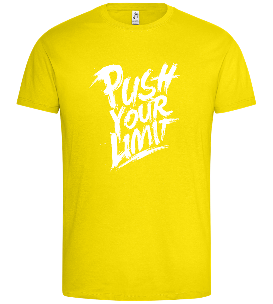 Push Your Limit Design - Premium men's t-shirt_YELLOW_front