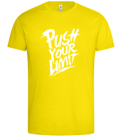 Push Your Limit Design - Premium men's t-shirt_YELLOW_front