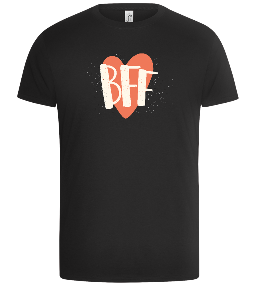 BFF Heart Design - Basic Unisex T-Shirt_DEEP BLACK_front