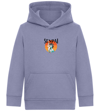 Senpai Sunset Design - Comfort Kids Hoodie_BLUE_front