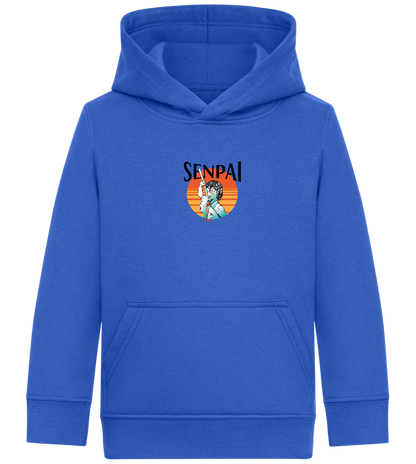 Senpai Sunset Design - Comfort Kids Hoodie_ROYAL_front