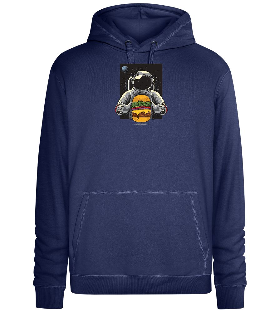 Spaceman Burger Design - Premium unisex hoodie_DENIM CHINA_front