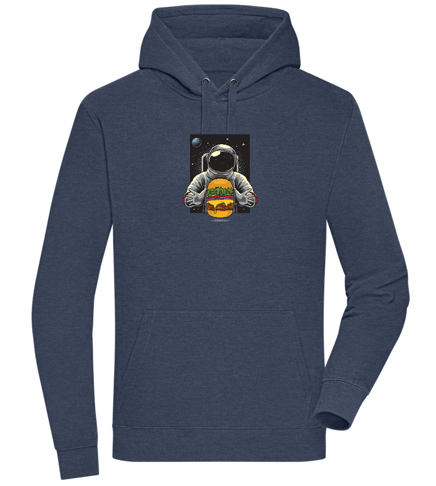 Spaceman Burger Design - Premium unisex hoodie_DENIM CHINA_front