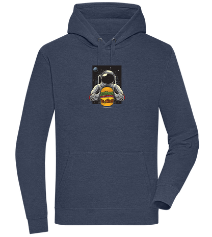 Spaceman Burger Design - Premium unisex hoodie_DENIM CHINA_front