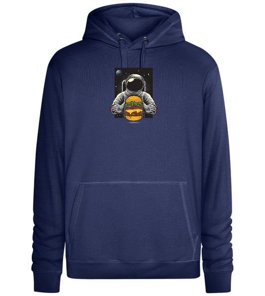 Spaceman Burger Design - Premium unisex hoodie_DENIM CHINA_front