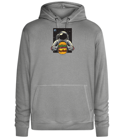 Spaceman Burger Design - Premium unisex hoodie_ORION GREY II_front