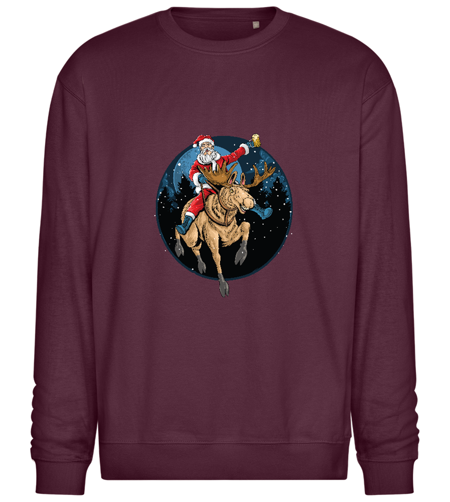 Santa Joyride Design - Comfort Essential Unisex Sweater_BORDEAUX_front