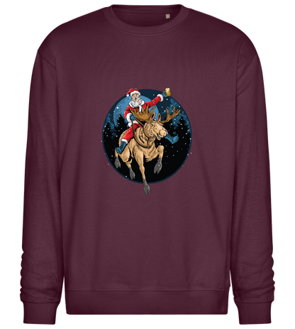 Santa Joyride Design - Comfort Essential Unisex Sweater_BORDEAUX_front