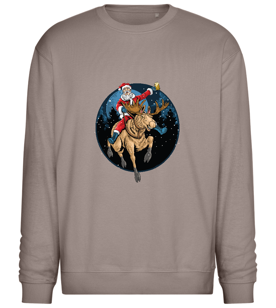 Santa Joyride Design - Comfort Essential Unisex Sweater_CHARCOAL CHIN_front