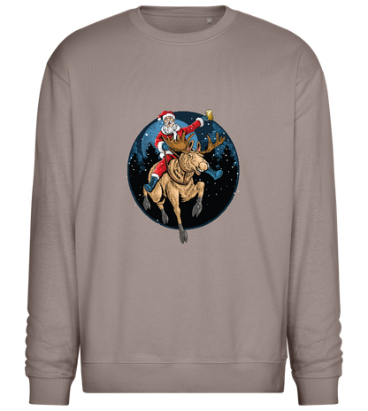 Santa Joyride Design - Comfort Essential Unisex Sweater_CHARCOAL CHIN_front