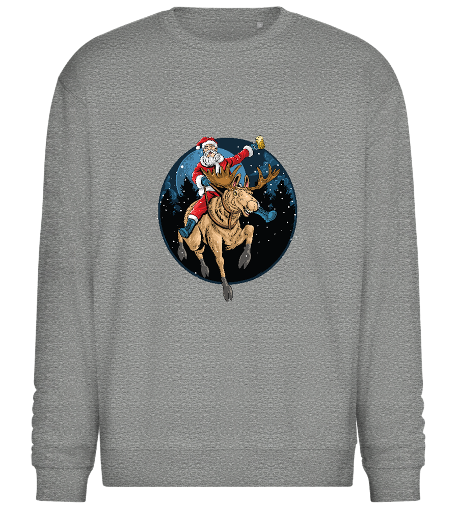 Santa Joyride Design - Comfort Essential Unisex Sweater_ORION GREY II_front