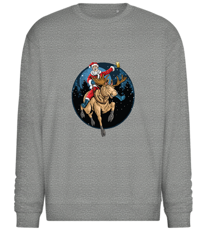 Santa Joyride Design - Comfort Essential Unisex Sweater_ORION GREY II_front