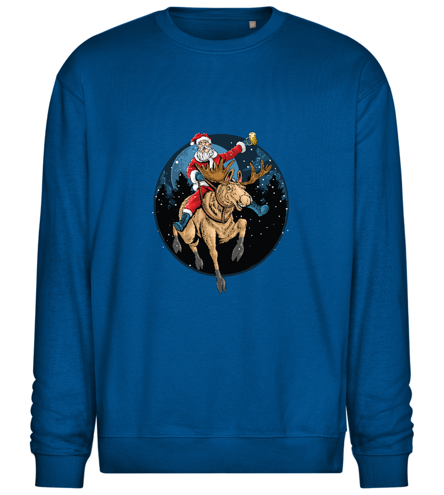 Santa Joyride Design - Comfort Essential Unisex Sweater_ROYAL_front