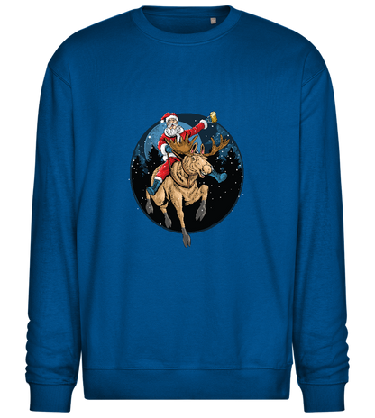 Santa Joyride Design - Comfort Essential Unisex Sweater_ROYAL_front