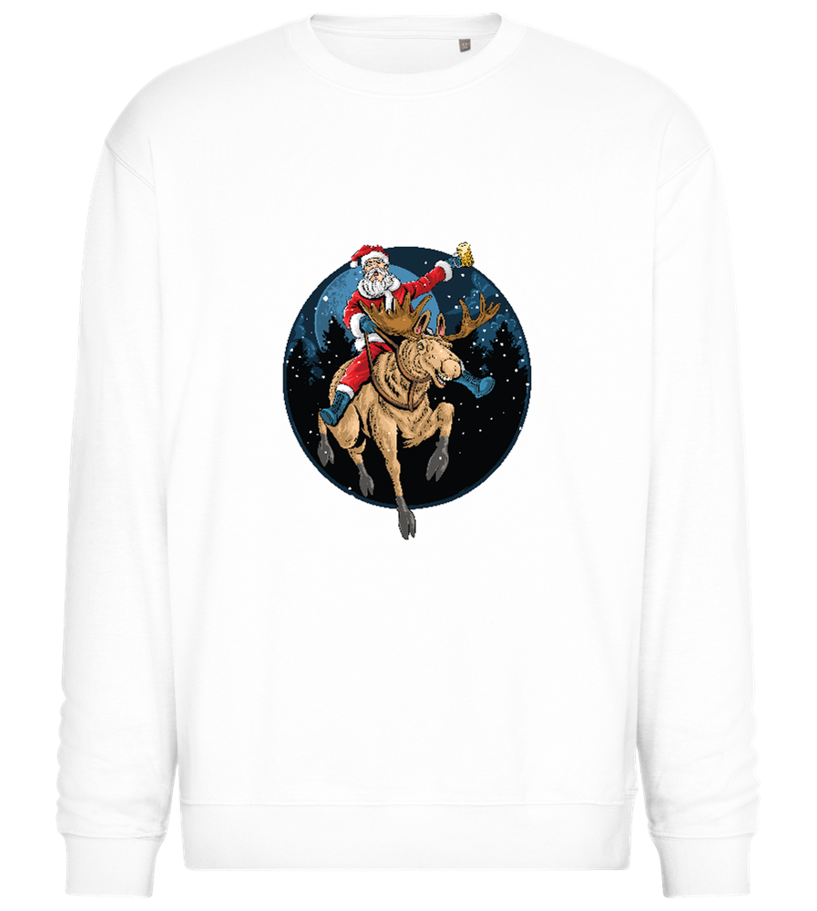 Santa Joyride Design - Comfort Essential Unisex Sweater_WHITE_front