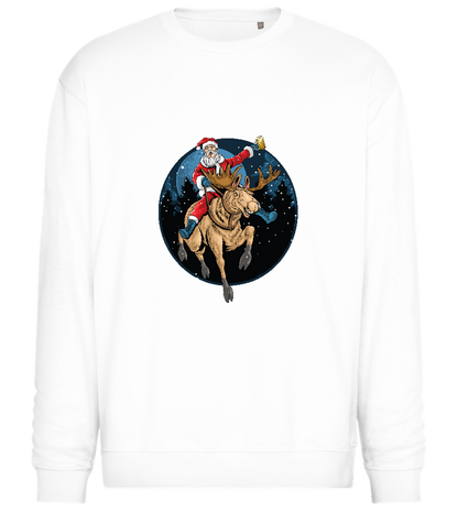 Santa Joyride Design - Comfort Essential Unisex Sweater_WHITE_front