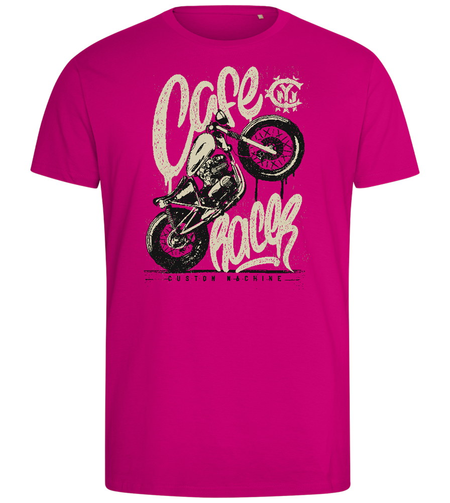 Custom Racer Machine Design - Comfort men's fitted t-shirt_FUCHSIA_front