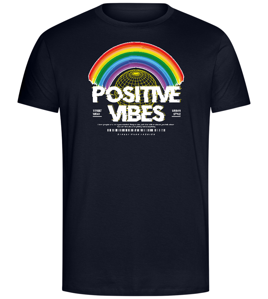 Positive Vibes Design - Comfort Unisex T-Shirt_FRENCH NAVY_front