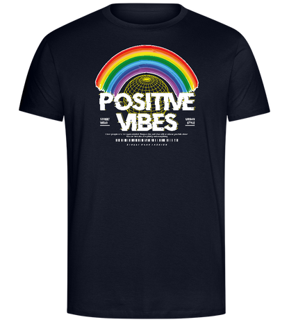 Positive Vibes Design - Comfort Unisex T-Shirt_FRENCH NAVY_front