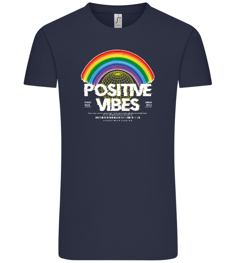 Positive Vibes Design - Comfort Unisex T-Shirt_FRENCH NAVY_front