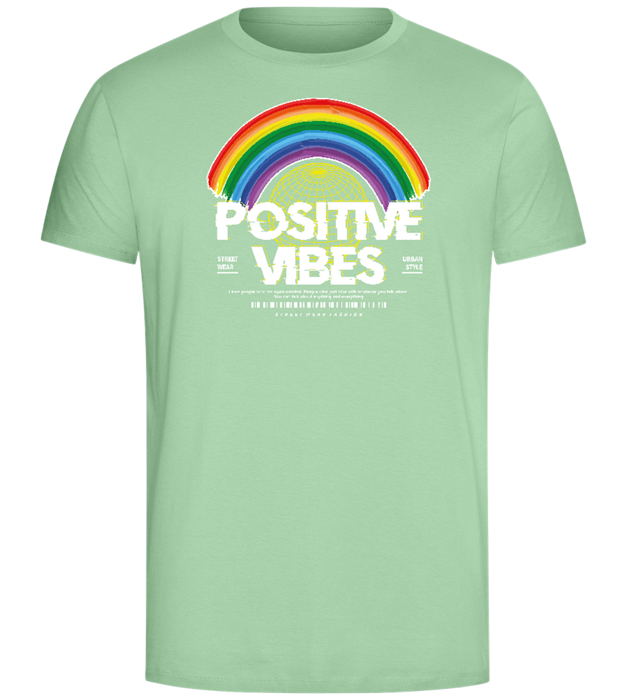 Positive Vibes Design - Comfort Unisex T-Shirt_ICE GREEN_front