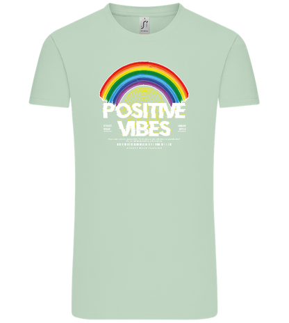 Positive Vibes Design - Comfort Unisex T-Shirt_ICE GREEN_front