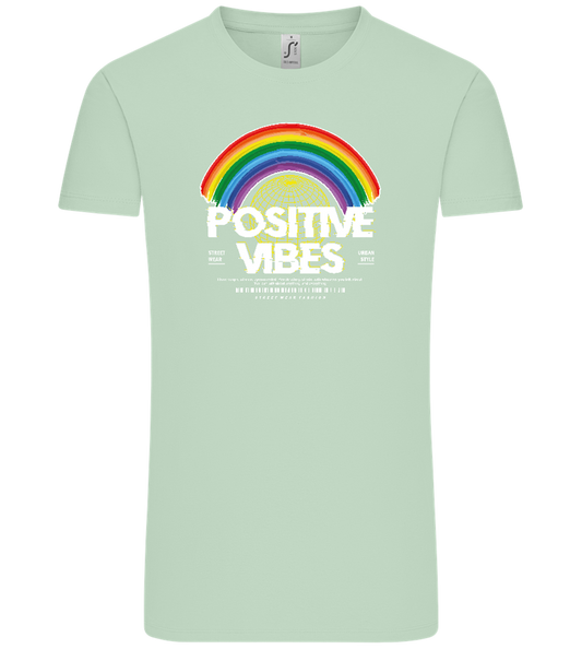 Positive Vibes Design - Comfort Unisex T-Shirt_ICE GREEN_front