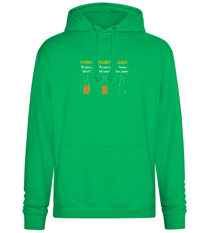 Optimist Pessimist Realist Design - Premium Essential Unisex Hoodie_SPRING GREEN_front