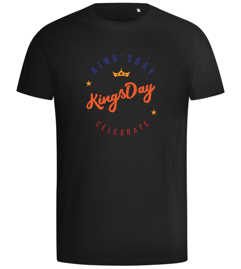 Celebrate Kingsday Design - Comfort men's t-shirt_DEEP BLACK_front