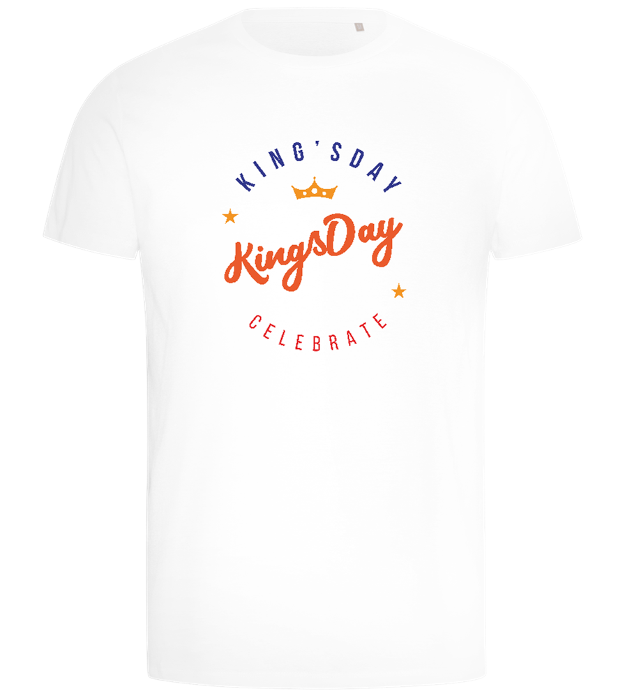 Celebrate Kingsday Design - Comfort men's t-shirt_WHITE_front