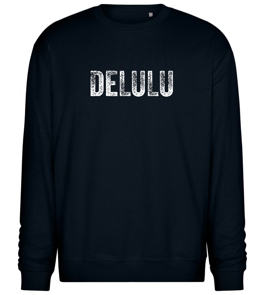 Delulu Design - Comfort Essential Unisex Sweater_BLACK_front