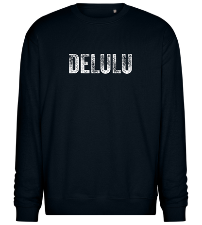 Delulu Design - Comfort Essential Unisex Sweater_BLACK_front