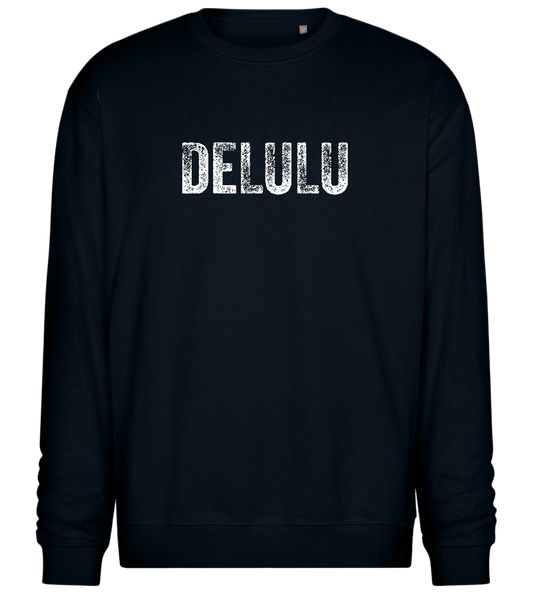 Delulu Design - Comfort Essential Unisex Sweater_BLACK_front