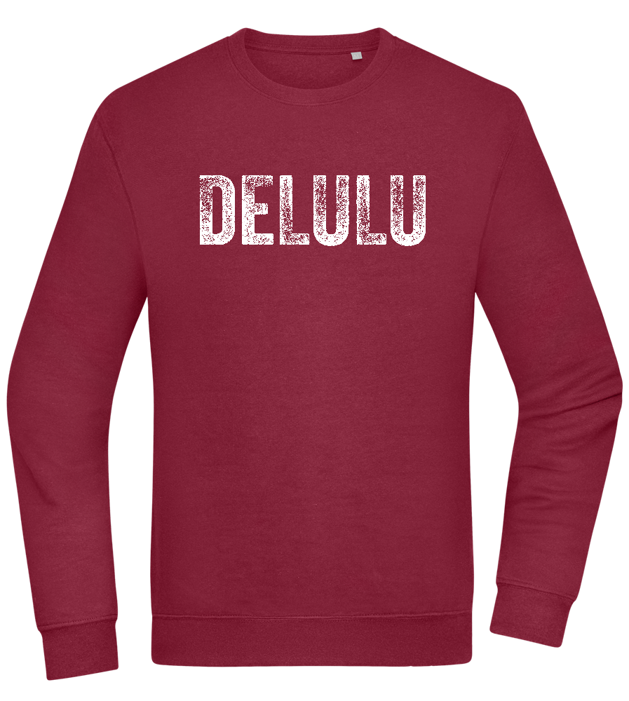 Delulu Design - Comfort Essential Unisex Sweater_BORDEAUX_front