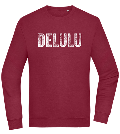 Delulu Design - Comfort Essential Unisex Sweater_BORDEAUX_front