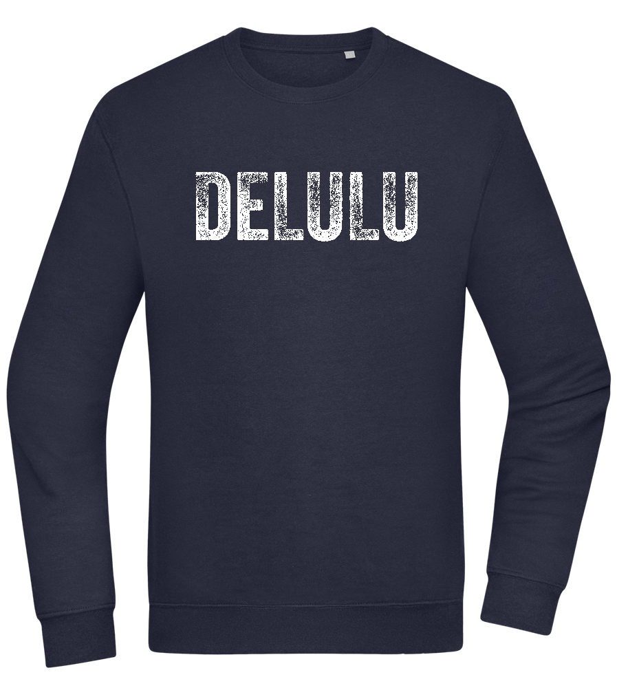 Delulu Design - Comfort Essential Unisex Sweater_FRENCH NAVY_front