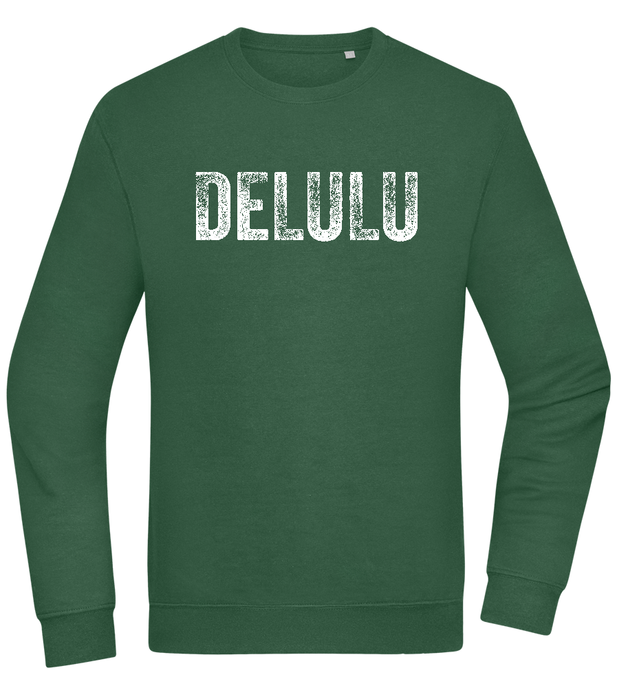 Delulu Design - Comfort Essential Unisex Sweater_GREEN BOTTLE_front