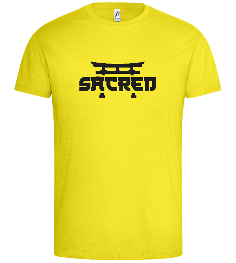 Sacred Torii Minimalistic Design - Premium men's t-shirt_LEMON_front