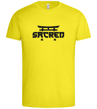 Sacred Torii Minimalistic Design - Premium men's t-shirt_LEMON_front