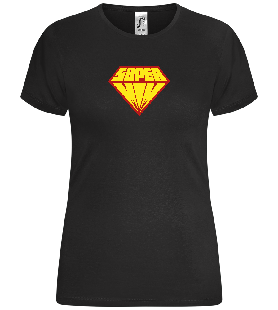 Super Mom Hero Design - Comfort women's t-shirt_DEEP BLACK_front